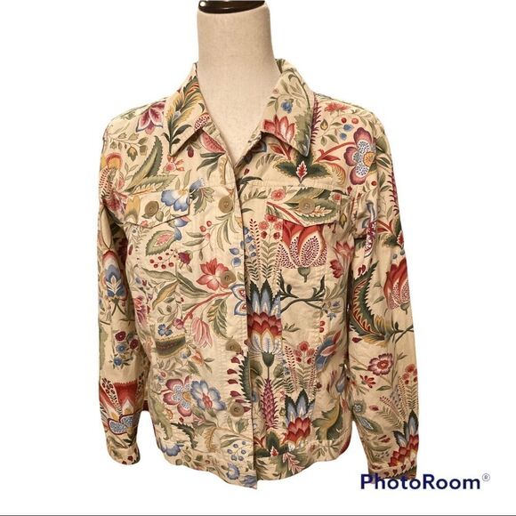 Alexis & Avery Floral Button Down Jacket - Picture 1 of 8